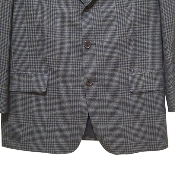 Ermenegildo Zenga Vintage Plaid Soft Single Breasted Blazer Sz 42R - Picture 2 of 11